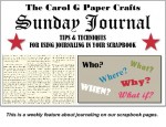 Sunday Journal scrapbook journaling